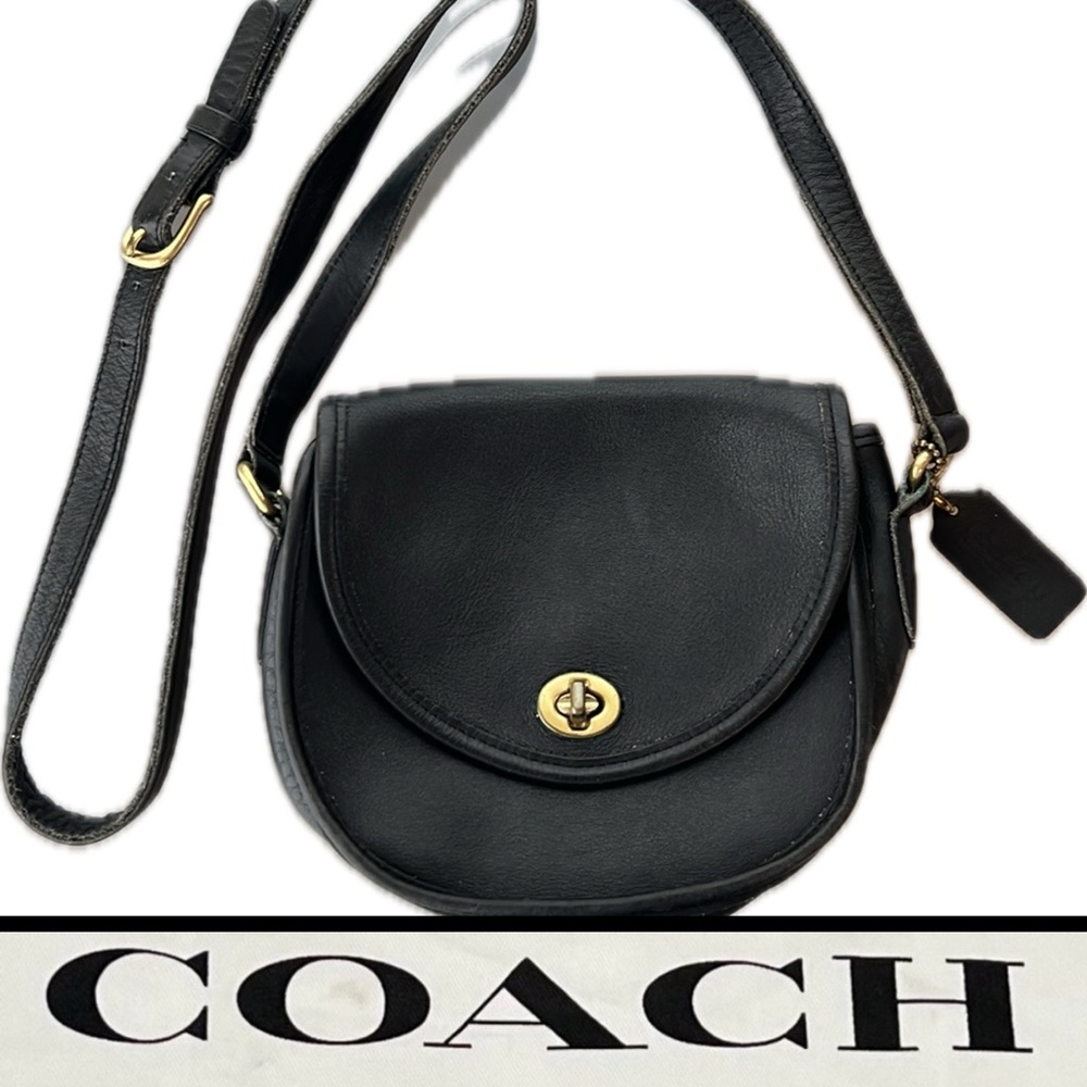 👜Vintage 9981 Watson Black SOFT/Flexible Leather Crossbody Shoulder Bag | Coach